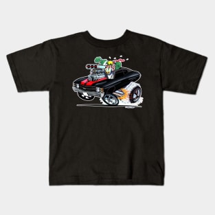 MONSTER MUSCLE Black n Red 1971 Chevelle Kids T-Shirt